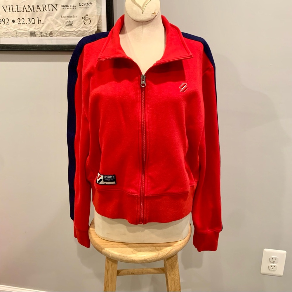 Unisex red zip-up jacket